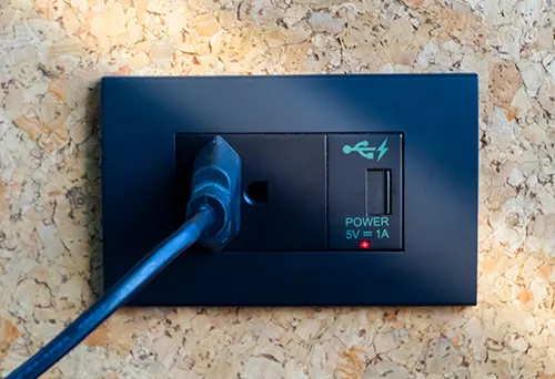 Integrated USB sockets for added convenience